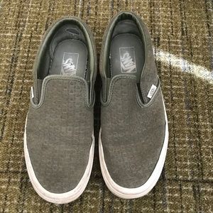 Vans Green Quilt Fabric Sneakers